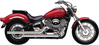 Cobra Dragsters 2 Into 2 Straight-Cut Exhaust System In Chrome For Yamaha 1999-2011 XVS 1100 Models (2617T)