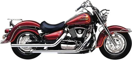 Cobra Dragsters 2 Into 2 Exhaust System In Chrome Finish For Suzuki 1998-2004 VL 1500 LC Intruder Legend Classic Models (3616T)