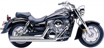 Cobra Speedster Longs 2 Into 2 Exhaust System With Straight Cut Ends In Chrome Finish For Kawasaki 2003-2008 VN 1600 Vulcan Classic Models (4922T)