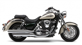 Cobra Scalloped Tip Slip-On Mufflers In Chrome Finish For Kawasaki 2009-2013 VN 1700 Vulcan Models (4225)