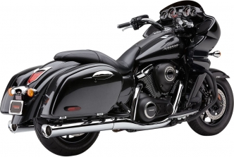 Cobra Tri-Flo Slip-On Mufflers In Chrome Finish For Kawasaki 2009-2019 VN 1700 Vulcan Models (4228)