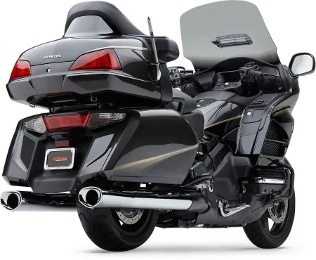Cobra Tri Flo 4.5 Inch Slip-On Mufflers In Chrome Finish For Honda 2001-2018 GL 1800 Goldwing Models (1218)
