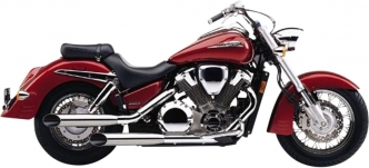 Cobra Slash-Cut Slip-On Mufflers In Chrome For Honda 2003-2008 VTX 1800 Models (1176SC)