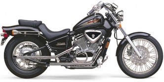 Cobra 1 5/8 Inch Dragpipe Exhaust System With Slash Cut Tip In Chrome For Honda 1988-2007 VT 600 Shadow Models (1261)