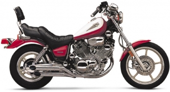 Cobra Slashcut Slip-On Mufflers In Chrome For Yamaha 1981-1999 XV 750 & XV 1100 Models (2165SC)