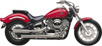 Cobra Slash Cut Tip Muffler Slip-Ons In Chrome For Yamaha 2003-2009 XVS 1100 V Star Models (2167SC)