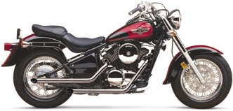 Cobra Drag Pipes 2 Into 2 Exhaust System In Chrome Finish For Kawasaki 1995-2006 VN 800 Models (4264)