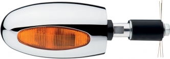 Kellermann BL 1000 Halogen Bar End Indicator in Brass-Chromed Finish With Amber Lens (Sold Singly) (124.100)