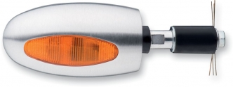 Kellermann BL 1000 Halogen Bar End Indicator in Satin Finish With Amber Lenses (Sold Singly) (124.210)