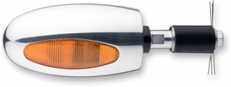 Kellermann BL 1000 Halogen Bar End Indicator in Polished Finish With Amber Lenses (Sold Singly) (124.300)