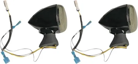 Custom Dynamics ProBeam Dynamic Ringz Front LED Turn Signals With Smoke Lens in Black Finish For 2015-2021 Indian Models (PB-SCOUT-AW-BS)