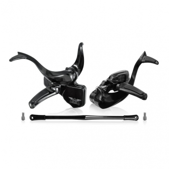 Rebuffini 1 Inch Extended Comet Forward Controls in Black Finish For 1986-1999 Softail TUV Approved Models (000370N)