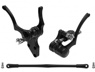 Rebuffini 1 Inch Extended Mini Forward Controls in Black Anodised Finish For 1986-1999 Softail Models (000590N)