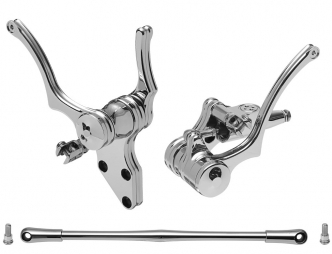 Rebuffini 1 Inch Extended Mini Forward Controls in Chrome Finish For 1986-1999 Softail Models (000590C)