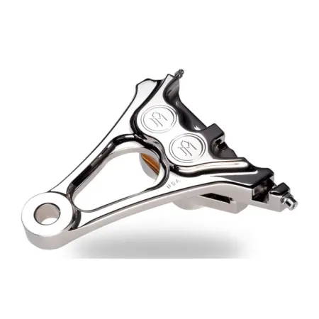 Performance Machine Rear 4 Piston Caliper & Bracket in Polished Finish For 2006-2007 Softail (With 200mm 17 Inch Tire) Models (1294-0077-P)
