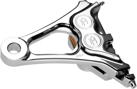 Performance Machine Rear 4 Piston Caliper & Bracket in Chrome Finish For 2006-2007 Softail (With 200mm 17 Inch Tire) Models (1294-0077-CH)