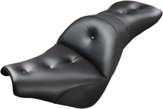Saddlemen Seat Explorer Road Sofa Front/Rear in Black For 2018-2023 FXBB Street Bob & FXST Standard Models (818-30-029RS)
