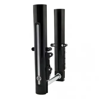 Performance Machine Lower Leg Assembly, Single Disc in Contrast Cut Finish For 2008-2013 Touring Models (0208-2057-BM)