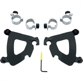 Memphis Shades Gauntlet Fairing Trigger-Lock Mounting Kit In Black For HD Sportster Models (MEB1984)