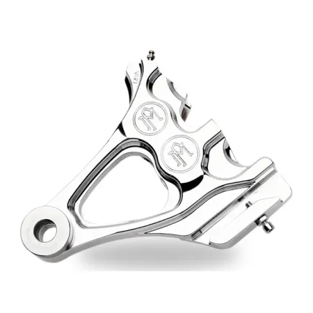Performance Machine Integrated 4 Piston Caliper & Bracket Differential Bore in Polished Finish For 1987-1999 Softail Models (1274-0076-P)