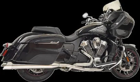 Bassani True Dual Performance 2-Into-2 Exhaust System in Chrome Finish With Polished End Caps For 2020-2021 Indian Challenger Models (8H16S)