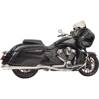 Bassani True Dual Performance 2-Into-2 Exhaust System in Chrome Finish With Polished End Caps For 2020-2021 Indian Challenger Models (8H16S)