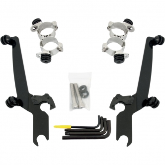 Memphis Shades No-Tool Trigger-Lock Mounting Kit For Memphis Sportshield In Black Finish For HD Sportster 2010-2015 XL 1200X ModelsModels (MEB1985)