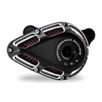 Performance Machine Jet Air Cleaner in Contrast Cut Finish For 2018-2023 Softail, 2017-2023 Touring Models (0206-2140-BM)
