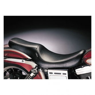 Le Pera Silhouette Smooth Foam 9.5 Inch Rider Wide 2-Up Seat in Black For 1993-1995 Dyna FXDWG (Excluding Other Dyna) Models (L-843)