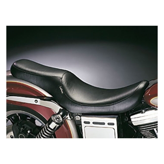 Le Pera Silhouette Smooth Foam 9.5 Inch Rider Wide 2-Up Seat in Black For 1996-2003 Dyna (Excluding FXDWG) Models (LN-841)