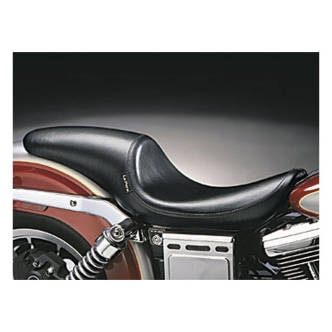 Le Pera Silhouette Deluxe Smooth Foam 10.5 Inch Rider Wide Seat in Black For 1996-2003 Dyna FXDWG (Excluding Other Dyna) Models (LN-368)