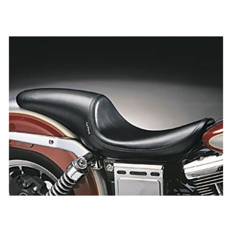 Le Pera Silhouette Deluxe Smooth Foam 13.75 Inch Rider Wide Seat in Black For 2004-2005 Dyna FXDWG (Excluding Other Dyna) Models (LF-368)