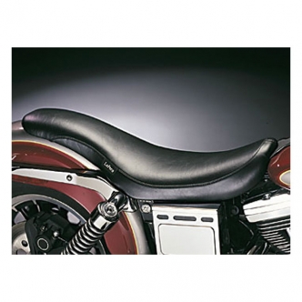 Le Pera King Cobra Smooth Foam 2-Up Seat 10.5 Inch Rider Width in Black For 1991-1995 Dyna (Excluding FXDWG) Models (L-891)