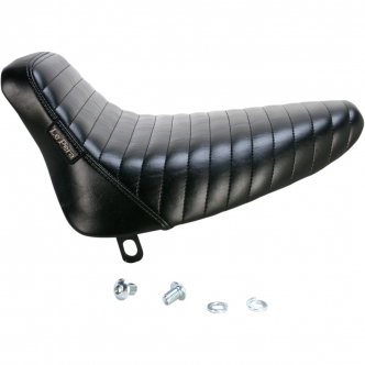 Le Pera Pleated Bare Bones Seat in Black For 1985-1999 Softail Models (LN-007PT)