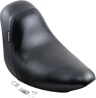 Le Pera Bare Bones Smooth Biker Gel Solo Seat 11 Inch Wide in Black For 2006-2017 Softail With 200mm Tire (Fender Mounted) Models (LGK-007)