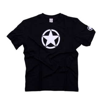 Army Surplus Fostex White Star T-shirt Black Size Small (ARM230545)