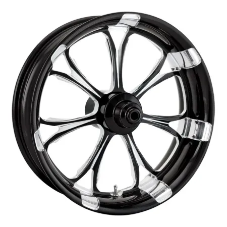 Performance Machine 23 x 3.5 Inch Front Paramount Wheel In Contrast Cut For Harley Davidson 2013-2017 FXSB Breakout & 2018-2021 FXBR/S With ABS Models (1504-7306R-PAR-BM)
