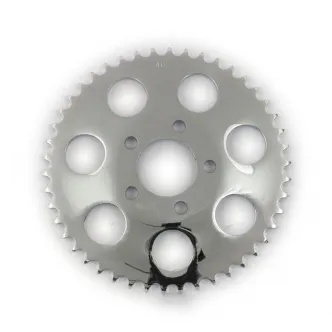 DOSS Rear 46 Tooth Chrome 530 Chain Conversion 6.5mm Offset Sprocket For Harley Davidson 2000-2020 Big Twin & Sportster Models When Converted To Rear Chain (Excl. 2008-2020 Touring & 2002-2017 V-Rod Models) (16431P)