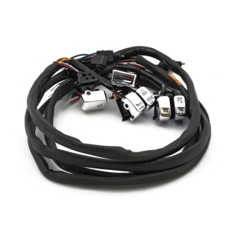 DOSS Switch Set in Chrome With Radio. Complete with Amber LED Backlit Switches And 60 Inch Wires For Harley Davidson 2007-2013 FLT Touring Models (ARM611029)