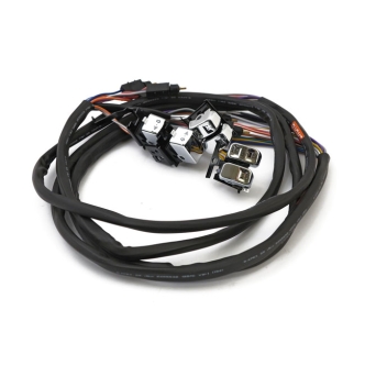 DOSS Switch Set in Chrome With Radio. Complete with Amber LED Backlit Switches And 60 Inch Wires For Harley Davidson 1996-2006 FLT Touring Models (ARM911029)