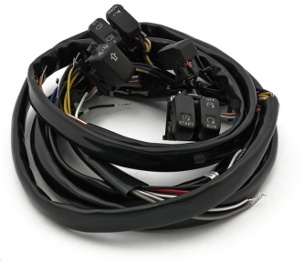 Doss Handlebar Switch & Wiring Kit In Black. Complete with 60 Inch Wiring For Harley Davidson 2007-2010 Softail, 2007-2011 Dyna 2007-2013 Sportster Models (ARM281029)