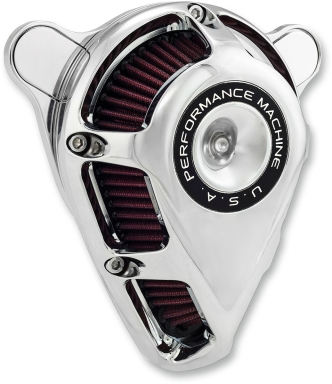 Performance Machine Jet Air Cleaner in Chrome Finish For CV Carb, 1993-2006 B.T., Delphi Inj. 2004-2017 Dyna (Excluding 2017 FXDLS), 2001-2015 Softail, 2002-2007 FLT, Touring Models (0206-2112-CH)