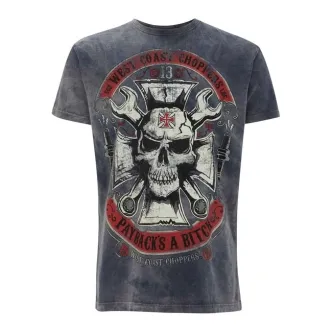 West Coast Choppers Mechanic T-shirt Vintage Blue Size Small (WCCTS132596BLS)