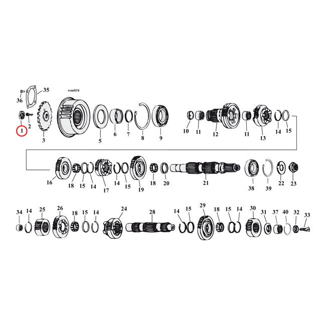 Colony Transmission Pulley Nut For Harley Davidson 19932022 Models