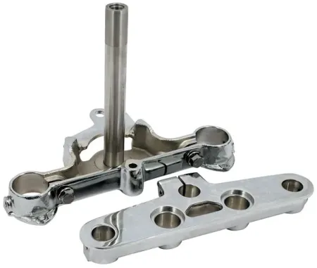 Doss Chrome 41mm Triple Trees, Stock Style For Harley Davidson 1986-1999 FLST HERITAGE, 1987-1999 FLSTF FAT BOY Models (04-212C)