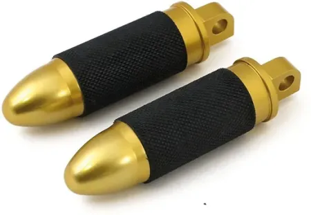 Doss Bullet Footpegs With Male Mount In Brass Finish (ARM410905)