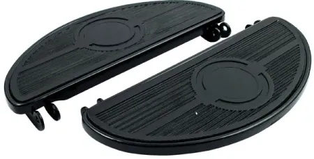 Doss Oval Old Style Floorboards Without Dampers In Black For Harley Davidson 1940-1984 FL, FLH Models (50603-40) (2938-40) (30151FBK)
