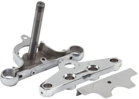 Doss Chrome 41mm Triple Trees, Stock Style For Harley Davidson 1980-1986 FXWG, 1984-1999 FXST Models (04-202)