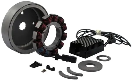 Doss 32 Amp Charge Kit With Black Regulator For Harley Davidson 1970-1999 Big Twin Models (80644)