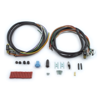 Doss Handlebar Switch & Wiring Kit In Black. Complete with 47 Inch Wiring For Harley Davidson 1972-1981 Big Twin And 1973-1981 Sportster Models (ARM099309)